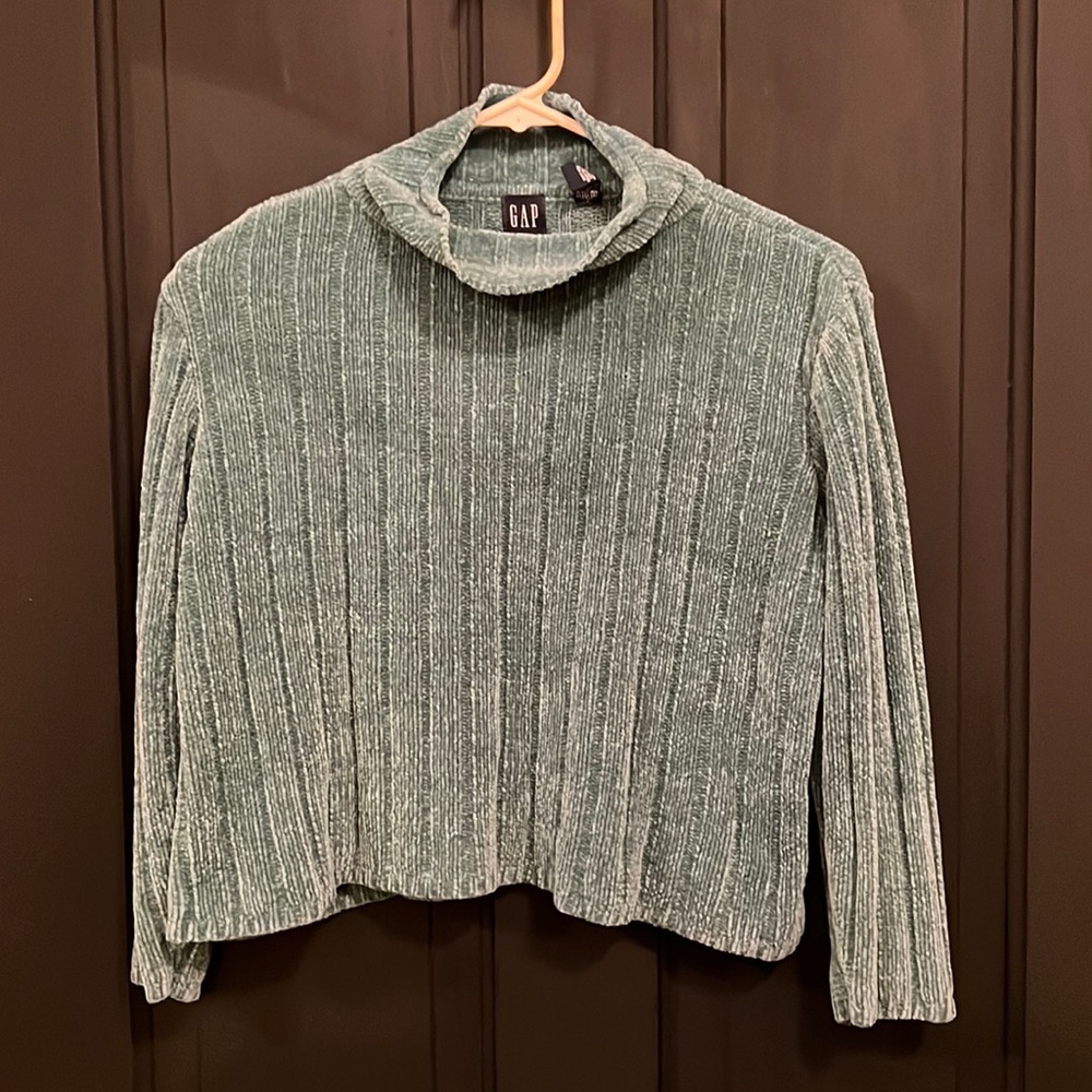 GAP Ribbed Black Turtleneck Sweater Size M